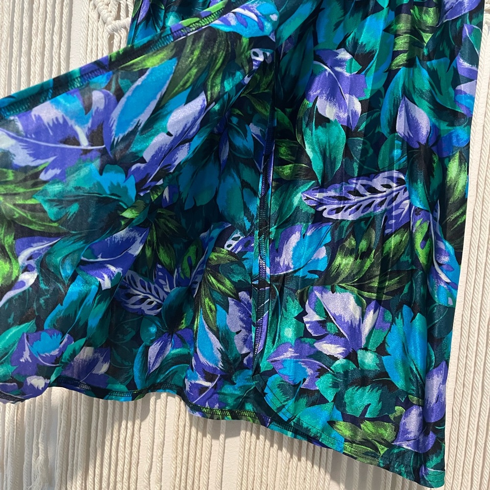 Vintage Jantzen Leafy Swimsuit Coverup Skirt Sz M - Picture 5 of 7